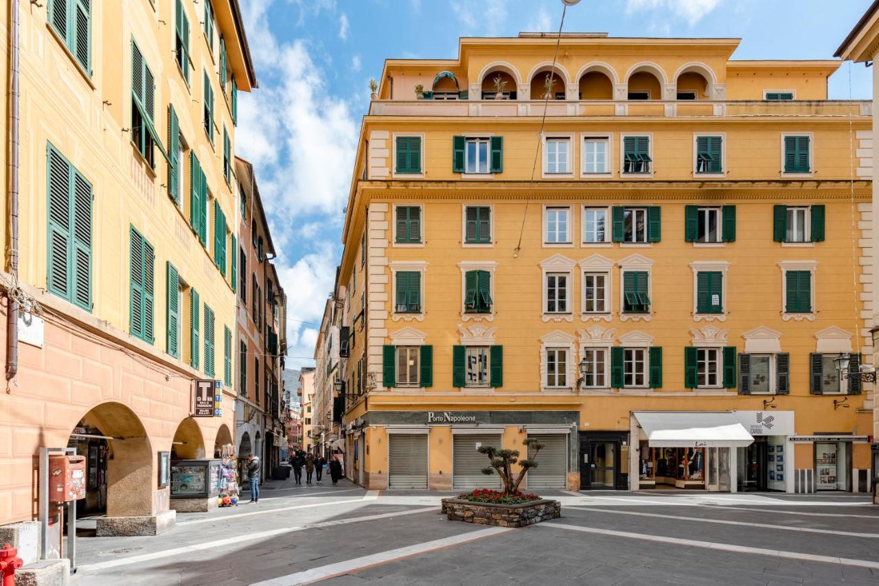 Mazzini 12, Elegant Central Apartment With Free Private Garage 800 M, Air Conditioning, Wi-Fi, Just 100 M From The Public Beach Rapallo Eksteriør billede