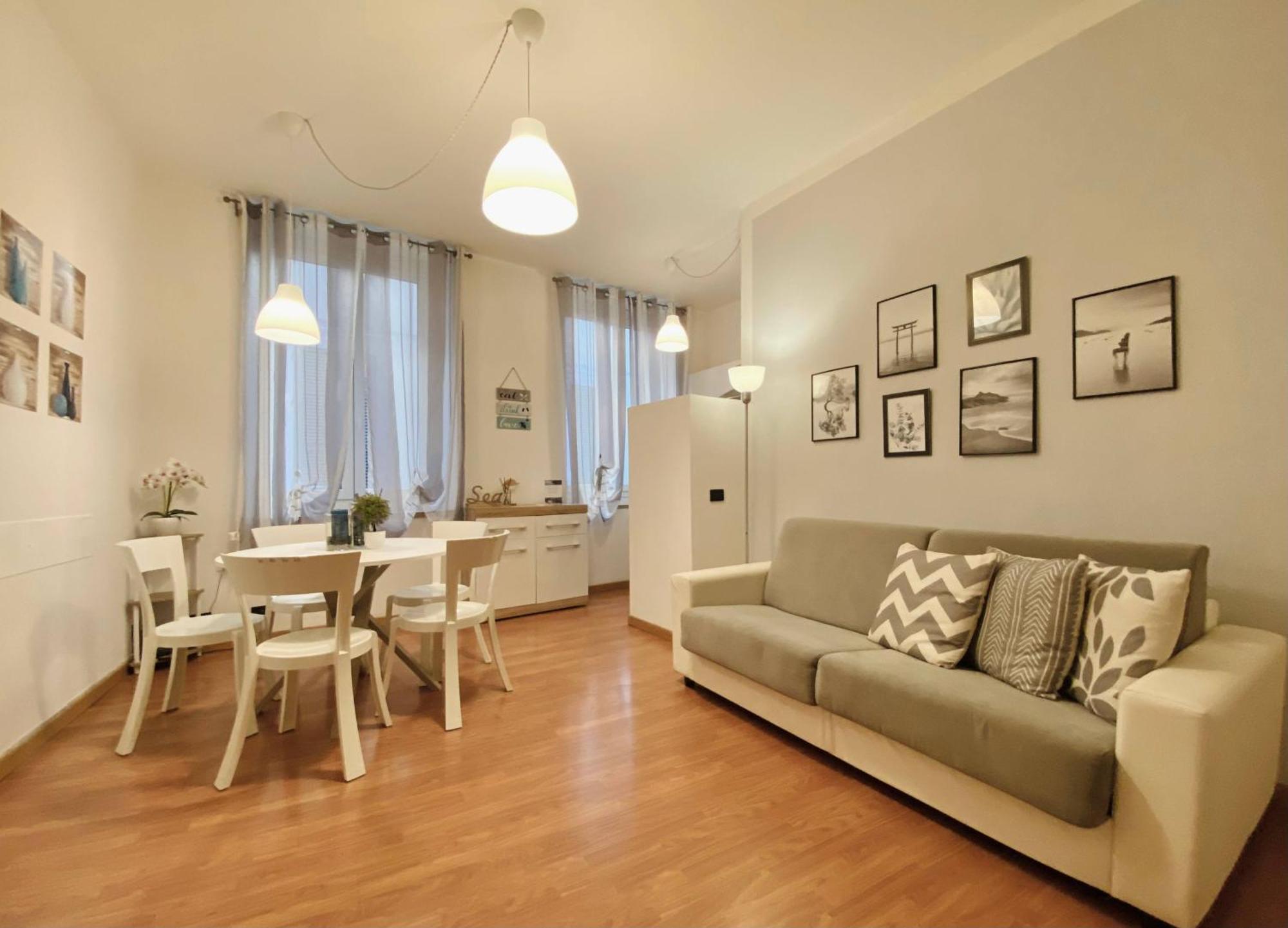 Mazzini 12, Elegant Central Apartment With Free Private Garage 800 M, Air Conditioning, Wi-Fi, Just 100 M From The Public Beach Rapallo Eksteriør billede